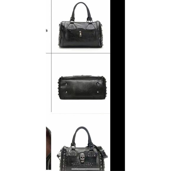 Large Skull pocket book / Studded  bag. Lots of room  super cool looking - Picture 8 of 13